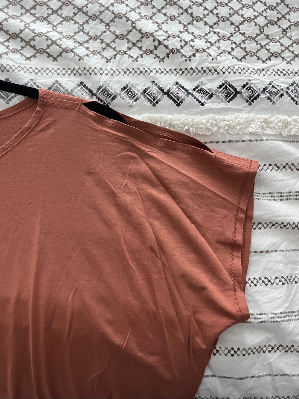 Lululemon: Rust Open Shoulder Drawstring Top - Picture 5 of 5